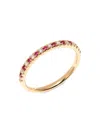 Saks Fifth Avenue Women's 14k Yellow Gold, Ruby & Diamond Ring In Ruby