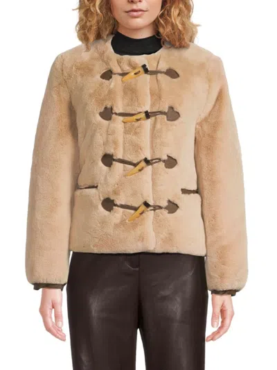 Saks Fifth Avenue Women's Faux Fur Coat In Hazelnut