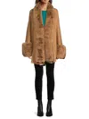 Saks Fifth Avenue Women's Faux Rabbit Cardigan In Camel