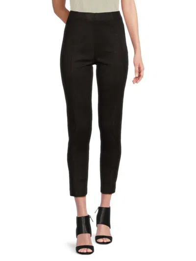 Saks Fifth Avenue Women's Faux Suede Pants In Black