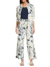 Saks Fifth Avenue Women's Floral 100% Linen Oversized Shirt