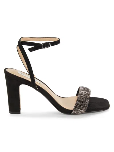 Saks Fifth Avenue Women's Frankie Embellished Trim Leather Sandals In Black