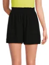 Saks Fifth Avenue Women's Gauze Paperbag Shorts In Black
