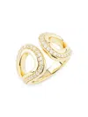 Saks Fifth Avenue Women's Goldplated Sterling Silver & 0.69-0.79 Tcw Lab-grown Diamond Ring In Gold