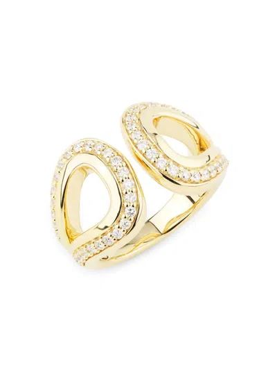 Saks Fifth Avenue Women's Goldplated Sterling Silver & 0.69-0.79 Tcw Lab-grown Diamond Ring