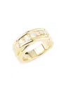 Saks Fifth Avenue Women's Goldplated Sterling Silver & 0.95-1.11 Tcw Lab-grown Diamond Ring In Gold
