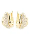 Saks Fifth Avenue Women's Goldplated Sterling Silver & 1.95-2.11 Tcw Lab-grown Diamond Huggie Earrings In Gold