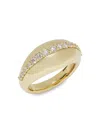 Saks Fifth Avenue Women's Goldtone Sterling Silver & 0.55 Tcw Lab-grown Diamond Ring In Gold