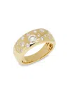 Saks Fifth Avenue Women's Goldtone Sterling Silver & 1 Tcw Lab-grown Diamond Ring In Gold