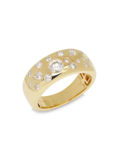 Saks Fifth Avenue Women's Goldtone Sterling Silver & 1 Tcw Lab-grown Diamond Ring