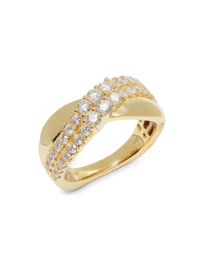 Saks Fifth Avenue Women's Goldtone Sterling Silver & 1 Tcw Lab-grown Diamond Ring