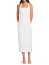 Saks Fifth Avenue Women's Halter 100% Linen Midi-dress In White