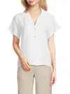 Saks Fifth Avenue Women's Hammered Satin Camp Shirt In White