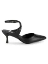 Saks Fifth Avenue Women's Helene Pewter Crisscross Pumps In Black