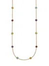 SAKS FIFTH AVENUE WOMEN'S HERCO 14K YELLOW GOLD & MULTI STONE STATION NECKLACE