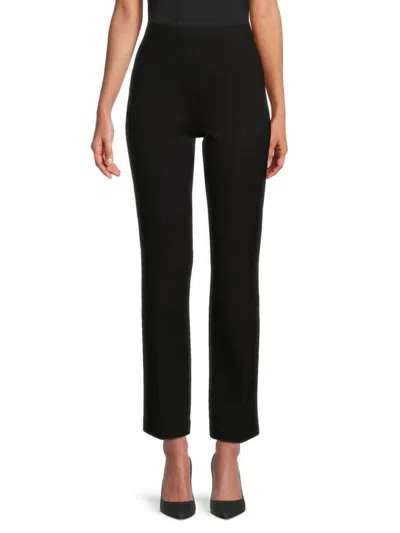 Saks Fifth Avenue Women's High Rise Straight Pants In Black