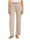 Saks Fifth Avenue Women's Houndstooth High-rise Straight-leg Pants In Brown