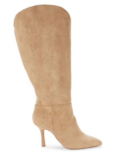 Saks Fifth Avenue Women's Iza Faux Suede Knee High Boots In Taupe