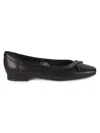 Saks Fifth Avenue Women's Kaia Metallic Ballet Flats In Black Crackle
