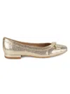 Saks Fifth Avenue Women's Kaia Metallic Ballet Flats In Champange