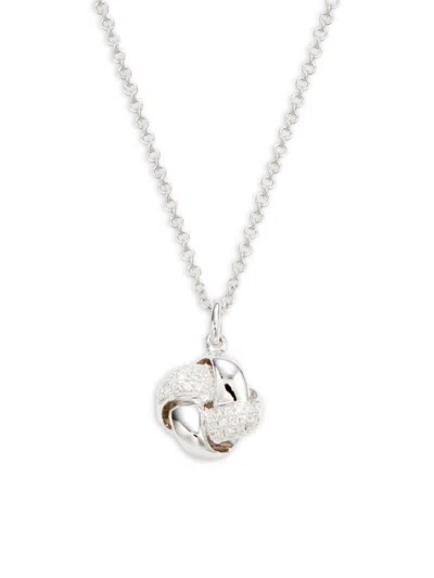 Saks Fifth Avenue Women's 14k White Gold & 0.05 Tcw Diamond Necklace