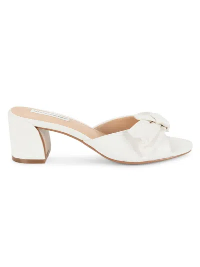 Saks Fifth Avenue Women's Kate Bow Block Heel Sandals In White