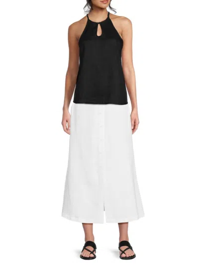 Saks Fifth Avenue Women's Khol 100% Linen Top In Black
