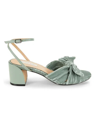 Saks Fifth Avenue Women's Kindra 64mm Block-heel Bow Sandals In Sage