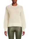 Saks Fifth Avenue Women's Pointelle Knit Sweater In Ecru