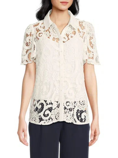 Saks Fifth Avenue Women's Lace Shirt