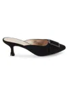 Saks Fifth Avenue Women's Lauren 63mm Kitten Heel Mules In Black Suede