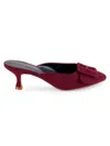 Saks Fifth Avenue Women's Lauren 63mm Kitten Heel Mules In Burgundy