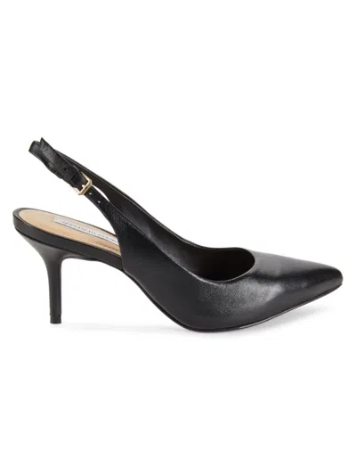 Saks Fifth Avenue Women's Leather Slingback Pumps In Mestico Black