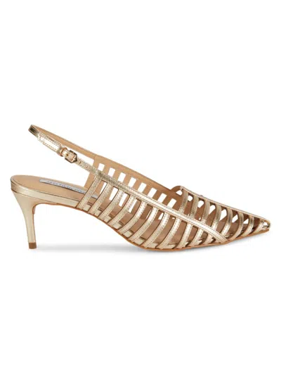 Saks Fifth Avenue Women's Leather Strap Pumps In Soft Black