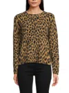 Saks Fifth Avenue Women's Leopard Print 100% Cashmere Sweater In Multi