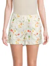 Saks Fifth Avenue Women's 100% Linen Pull-on Shorts In Botanical