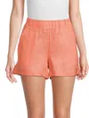 Saks Fifth Avenue Women's 100% Linen Pull-on Shorts In Grapefruit