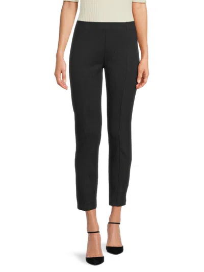 Saks Fifth Avenue Women's Mady Seam Front Slim Pull On Cropped Pants In Dark Grey