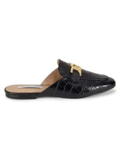 Saks Fifth Avenue Women's Marla Embossed Metallic Mules In Black