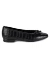 Saks Fifth Avenue Women's Martine Textured Ballet Flats In Black