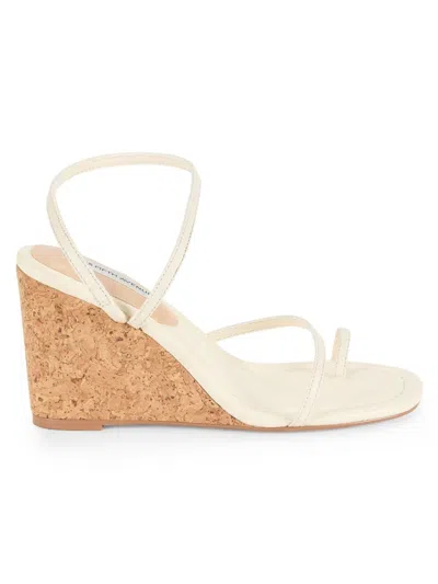 Saks Fifth Avenue Women's Mave Leather Wedge Sandals In Cream