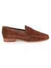 Saks Fifth Avenue Women's Megan Perforated Suede Penny Loafers In Caramel