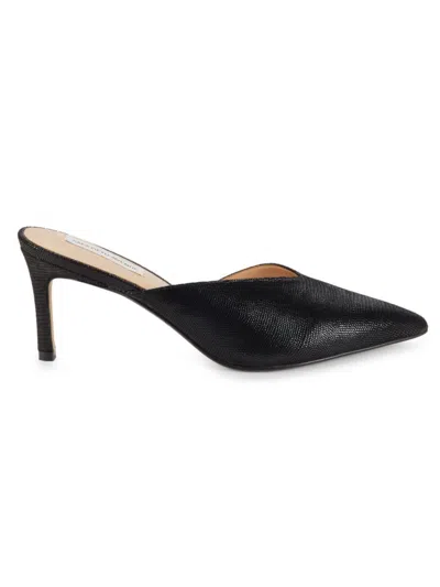 Saks Fifth Avenue Women's Micah 75mm Leather Pumps In Black Lizard