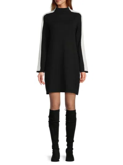 Saks Fifth Avenue Women's Mock Turtleneck A-line Minidress In Multi