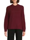 Saks Fifth Avenue Women's Mock Turtleneck Rib-knit Sweater In Burgundy