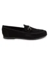 Saks Fifth Avenue Women's Morgan Leather Riding Bit Suede Loafers In Black Suede