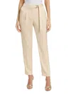 Saks Fifth Avenue Women's Paige Satin Belted Pants In Champagne