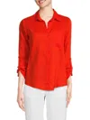 Saks Fifth Avenue Women's 100% Patch Pocket Shirt In Tangerine