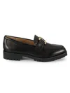 Saks Fifth Avenue Women's Pixie Apron Toe Leather Loafers In Black