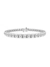 Saks Fifth Avenue Women's Platinum & Round Lab-grown Diamond 4-prong Tennis Bracelet/1.00-10.00 Tcw In 10 Tcw